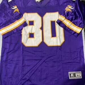 NWT VTG 1995 Minnesota Vikings Cris Carter #80 Starter Football Jersey 54 XXL